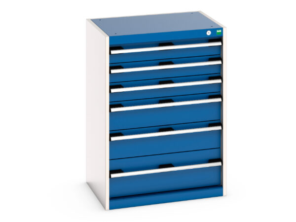 Cubio Drawer Storage Cabinet with 6 Drawers. WxDxH: 650X525X900mm Ral 7035/5010 _SKU-40011050.11V