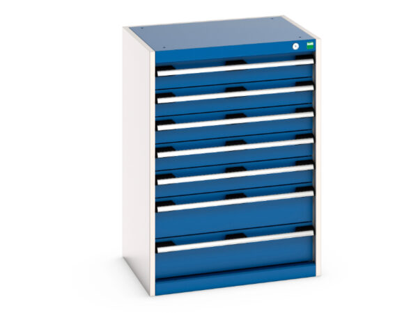 Cubio Drawer Storage Cabinet with 7 Drawers. WxDxH: 650X525X900mm Ral 7035/5010 _SKU-40011051.11V