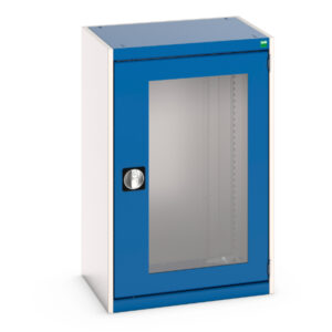 Steel Cupboard Storages - with Window Doors. WxDxH: 650X525X1000mm Ral 7035/5010 _SKU-40011056.11V