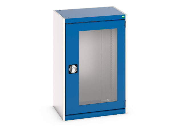 Steel Cupboard Storages - with Window Doors. WxDxH: 650X525X1000mm Ral 7035/5010 _SKU-40011056.11V