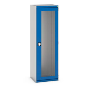 Tall Metal Window Cupboard Storage - WxDxH: 650X525X2000mm Ral 7035/5010 _SKU-40011059.11V