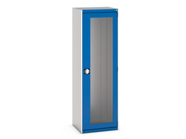 Tall Metal Window Cupboard Storage - WxDxH: 650X525X2000mm Ral 7035/5010 _SKU-40011059.11V