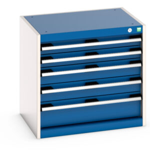 Cubio Drawer Storage Cabinet with 5 Drawers. WxDxH: 650X525X600mm Ral 7035/5010 _SKU-40011061.11V