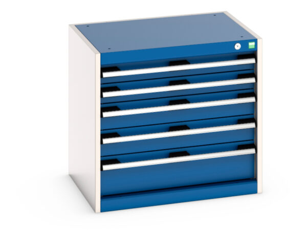 Cubio Drawer Storage Cabinet with 5 Drawers. WxDxH: 650X525X600mm Ral 7035/5010 _SKU-40011061.11V