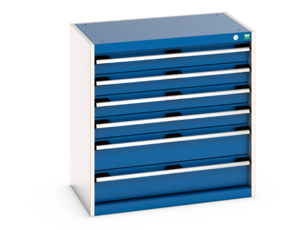 Cubio Drawer Storage Cabinet with 6 Drawers. WxDxH: 800X525X800mm Ral 7035/5010 _SKU-40012019.11V