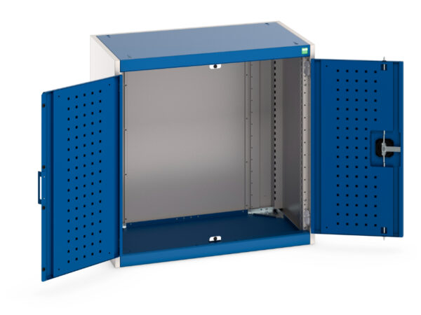 Maintenance Cupboard Storage - with Perfo Doors. WxDxH: 800X525X800mm Ral 7035/5010 _SKU-40012049.11V