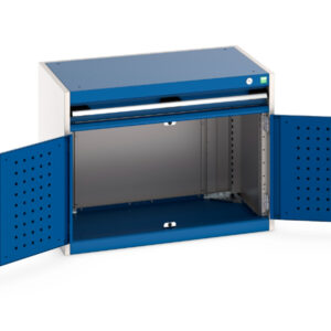 Large Industrial Drawers - Cubio Drawer-Door Storage Cabinet with 1 Drawer / Door. WxDxH: 800X525X600mm Ral 7035/5010 _SKU-40012091.11V