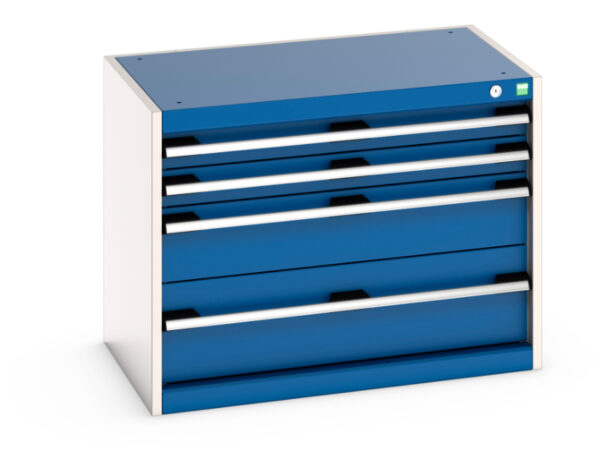 Workshop Metal Drawers with 4 Drawers - WxDxH: 800X525X600mm Ral 7035/5010 _SKU-40012093.11V