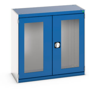 1000mm Wide Steel Storage Cabinet with Windows - WxDxH: 1050X525X1000mm Ral 7035/5010 _SKU-40013078.11V