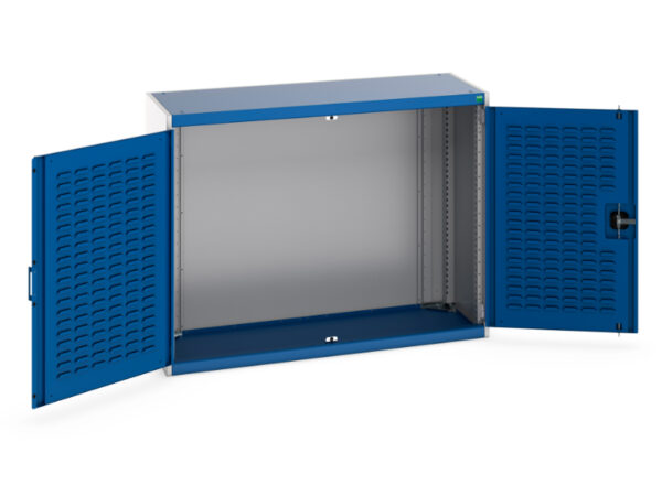 Bott Cubio Storage Cabinet with Louvre Doors - WxDxH: 1050X525X1000mm Ral 7035/5010 _SKU-40014014.11V