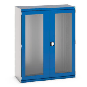 Bott Storage Storage Cabinet - with Window Doors. WxDxH: 1300X525X1600mm Ral 7035/5010 _SKU-40014022.11V