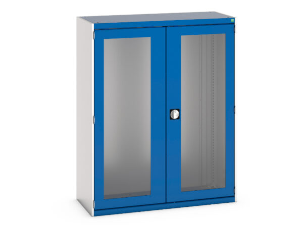 Bott Storage Storage Cabinet - with Window Doors. WxDxH: 1300X525X1600mm Ral 7035/5010 _SKU-40014022.11V