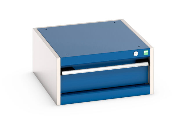 Single Drawer Metal Storage Cabinet - 1 Drawer. WxDxH: 525X650X250mm Ral 7035/5010 _SKU-40018001.11V