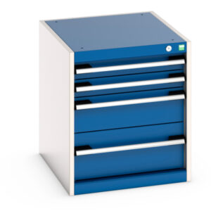 Four Drawer Metal Storage Cabinet - WxDxH: 525X650X600mm Ral 7035/5010 _SKU-40018017.11V