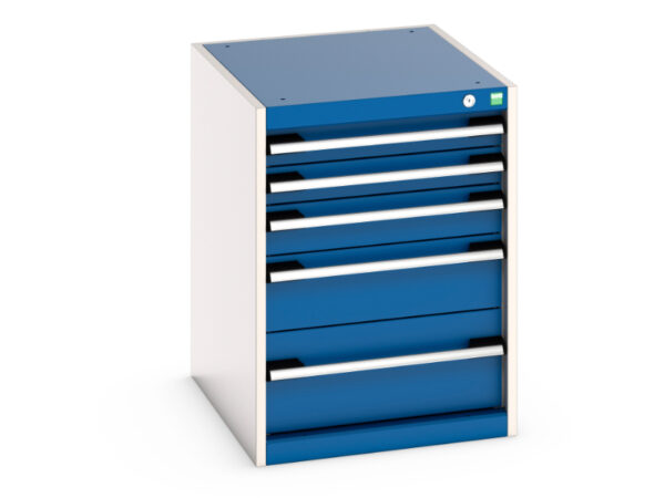 Cubio Drawer Storage Cabinet with 5 Drawers. WxDxH: 525X650X700mm Ral 7035/5010 _SKU-40018027.11V