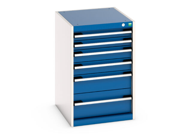 Cubio Drawer Storage Cabinet with 6 Drawers. WxDxH: 525X650X800mm Ral 7035/5010 _SKU-40018039.11V