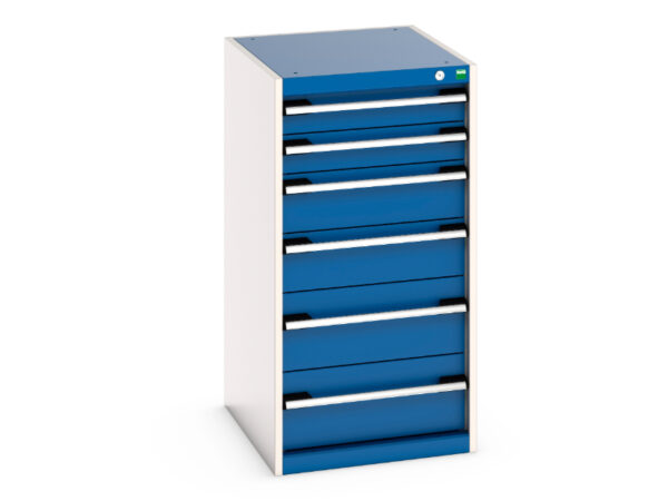 Cubio Drawer Storage Cabinet with 6 Drawers. WxDxH: 525X650X1000mm Ral 7035/5010 _SKU-40018059.11V
