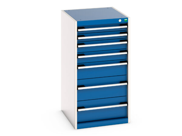 Cubio Drawer Storage Cabinet with 6 Drawers. WxDxH: 525X650X1000mm Ral 7035/5010 _SKU-40018061.11V