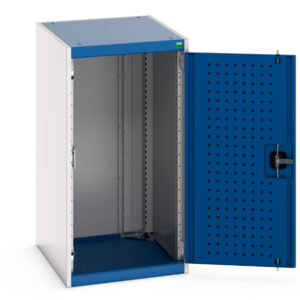 Industrial Metal Cupboard Storages with Pegboard Doors - WxDxH: 525X650X1000mm Ral 7035/5010 _SKU-40018087.11V