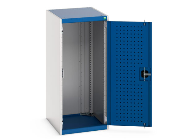 Perforated Double Door Metal Storage Cabinet - Cubio Cupboard Storage with Perfo Doors. WxDxH: 525X650X1200mm Ral 7035/5010 _SKU-40018089.11V