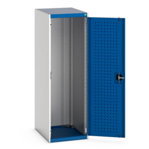 Bott Cubio Cupboard Storage with Perfo Storage Doors - Cubio Cupboard Storage with Perfo Doors. WxDxH: 525X650X1600mm Ral 7035/5010 _SKU-40018091.11V