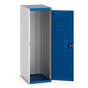 Bott 1600mm High Cupboard Storage with Louvre Doors - Cubio Cupboard Storage with Louvre Doors. WxDxH: 525X650X1600mm Ral 7035/5010 _SKU-40018092.11V
