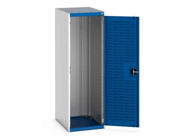Bott 1600mm High Cupboard Storage with Louvre Doors - Cubio Cupboard Storage with Louvre Doors. WxDxH: 525X650X1600mm Ral 7035/5010 _SKU-40018092.11V