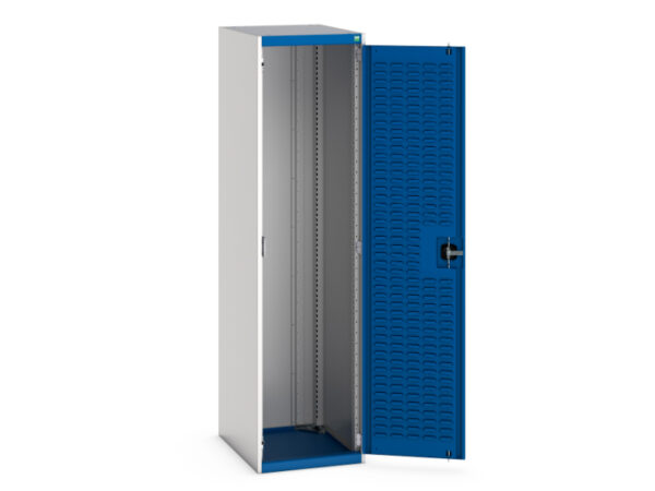 Cubio Storage Cabinet with Louvre Doors - WxDxH: 525X650X2000mm Ral 7035/5010 _SKU-40018094.11V