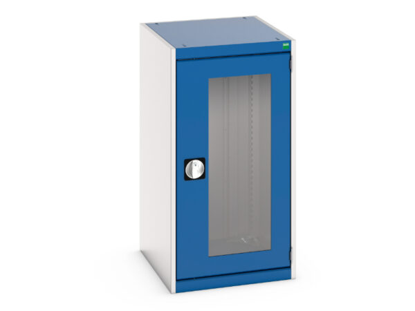 Bott Cubio Metal Window Door Cupboard Storage - Cubio Cupboard Storage with Window Doors. WxDxH: 525X650X1000mm Ral 7035/5010 _SKU-40018139.11V