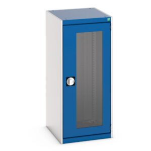 Window Door Cupboard Storages - Cubio Cupboard Storage with Window Doors. WxDxH: 525X650X1200mm Ral 7035/5010 _SKU-40018140.11V