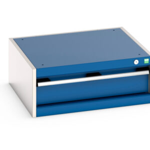 Heavy Duty Drawer Storage Cabinet - Cubio Drawer Storage Cabinet with 1 Drawer. WxDxH: 650X650X250mm Ral 7035/5010 _SKU-40019001.11V