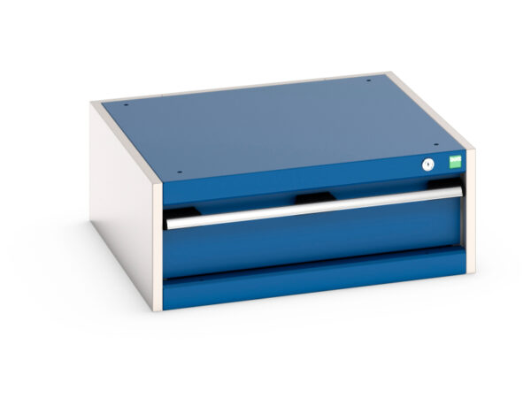 Heavy Duty Drawer Storage Cabinet - Cubio Drawer Storage Cabinet with 1 Drawer. WxDxH: 650X650X250mm Ral 7035/5010 _SKU-40019001.11V