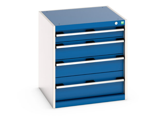 Cubio Drawer Storage Cabinet with 4 Drawers. WxDxH: 650X650X700mm Ral 7035/5010 _SKU-40019025.11V