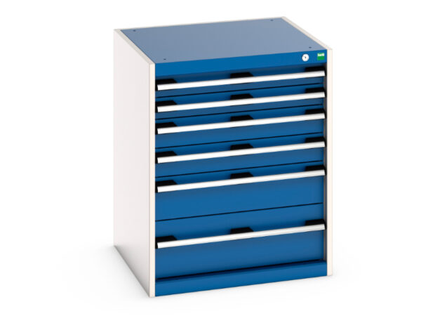 Cubio Drawer Storage Cabinet with 6 Drawers. WxDxH: 650X650X800mm Ral 7035/5010 _SKU-40019039.11V