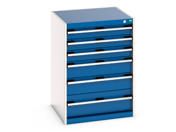 Cubio Drawer Storage Cabinet with 6 Drawers. WxDxH: 650X650X900mm Ral 7035/5010 _SKU-40019049.11V