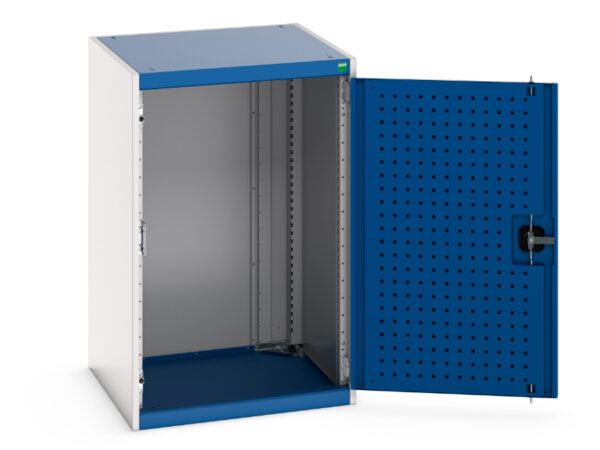 650mm Wide Metal Cupboard Storage - with Perfo Doors. WxDxH: 650X650X1000mm Ral 7035/5010 _SKU-40019089.11V