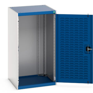Metal Workplace Cupboard Storages - with Louvre Doors. WxDxH: 650X650X1200mm Ral 7035/5010 _SKU-40019092.11V