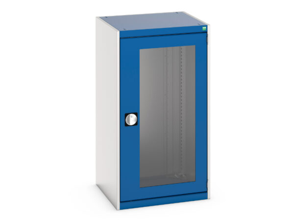 Bott Cubio Metal Window Door Cupboard Storage - Cubio Cupboard Storage with Window Doors. WxDxH: 650X650X1200mm Ral 7035/5010 _SKU-40019165.11V