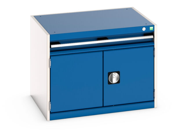 Industrial Storage Cabinet with Drawers - Cubio Drawer-Door Storage Cabinet with 1 Drawer / Door. WxDxH: 800X650X600mm Ral 7035/5010 _SKU-40020001.11V