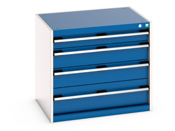 Cubio Drawer Storage Cabinet with 4 Drawers. WxDxH: 800X650X700mm Ral 7035/5010 _SKU-40020015.11V