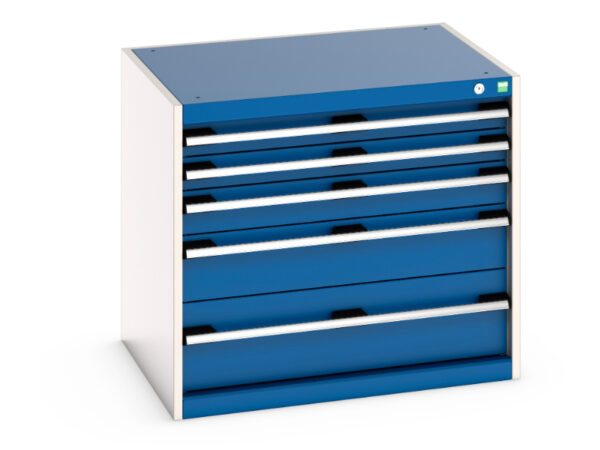 Cubio Drawer Storage Cabinet with 5 Drawers. WxDxH: 800X650X700mm Ral 7035/5010 _SKU-40020017.11V