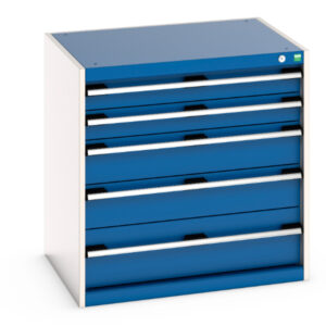 Cubio Drawer Storage Cabinet with 5 Drawers. WxDxH: 800X650X800mm Ral 7035/5010 _SKU-40020025.11V