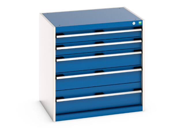 Cubio Drawer Storage Cabinet with 5 Drawers. WxDxH: 800X650X800mm Ral 7035/5010 _SKU-40020025.11V