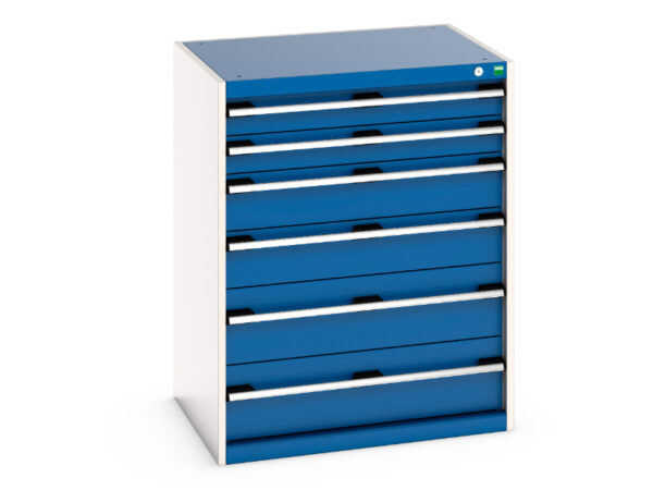 Cubio Drawer Storage Cabinet with 6 Drawers. WxDxH: 800X650X1000mm Ral 7035/5010 _SKU-40020049.11V