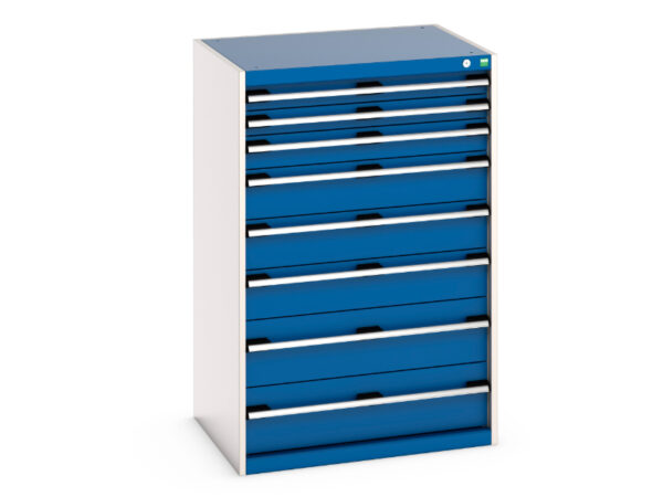 Cubio Drawer Storage Cabinet with 8 Drawers. WxDxH: 800X650X1200mm Ral 7035/5010 _SKU-40020061.11V