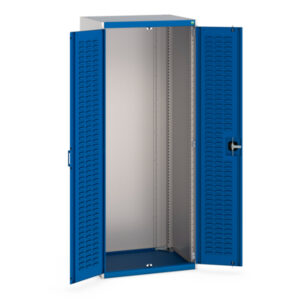 Louvre Door Metal Cupboard Storage - WxDxH: 800X650X2000mm Ral 7035/5010 _SKU-40020092.11V