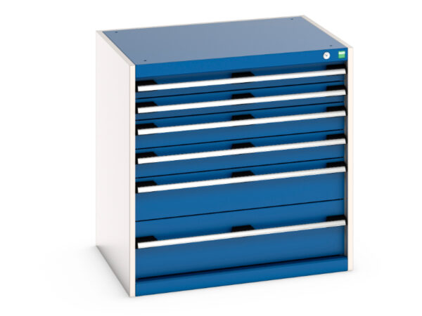 6 Drawers Drawer Storage Cabinet - Cubio Drawer Storage Cabinet with 6 Drawers. WxDxH: 800X650X800mm Ral 7035/5010 _SKU-40020129.11V