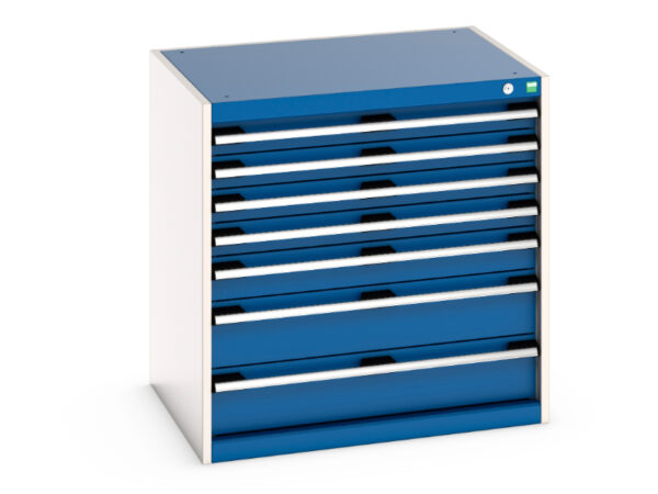 Cubio Drawer Storage Cabinet with 7 Drawers. WxDxH: 800X650X800mm Ral 7035/5010 _SKU-40020137.11V