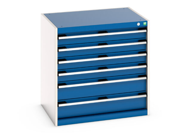 Cubio Drawer Storage Cabinet with 6 Drawers - WxDxH: 800X650X800mm Ral 7035/5010 _SKU-40020139.11V