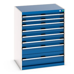 Cubio Drawer Storage Cabinet with 8 Drawers. WxDxH: 800X650X1000mm Ral 7035/5010 _SKU-40020142.11V